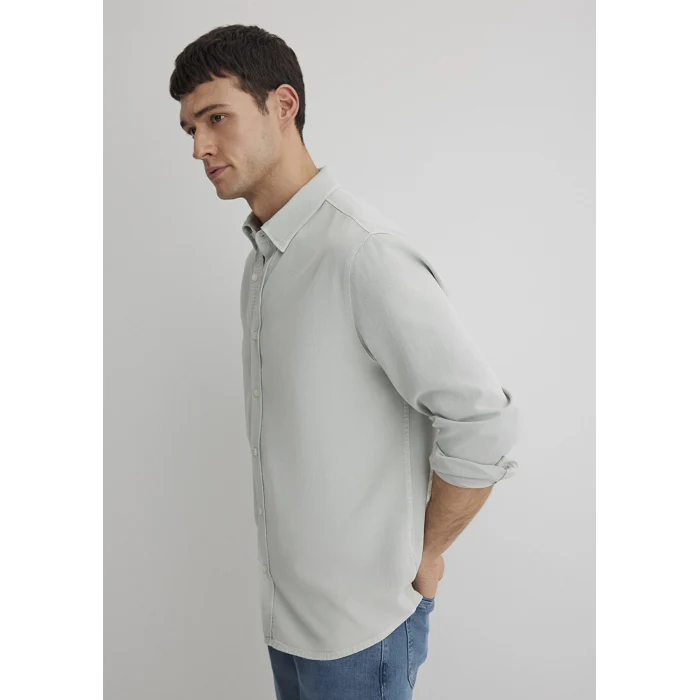 Mavi 0211482-70148 Keten Karışımlı Gri Tencel Gömlek