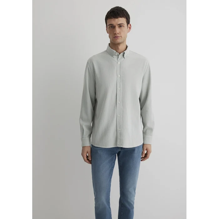 Mavi 0211482-70148 Keten Karışımlı Gri Tencel Gömlek