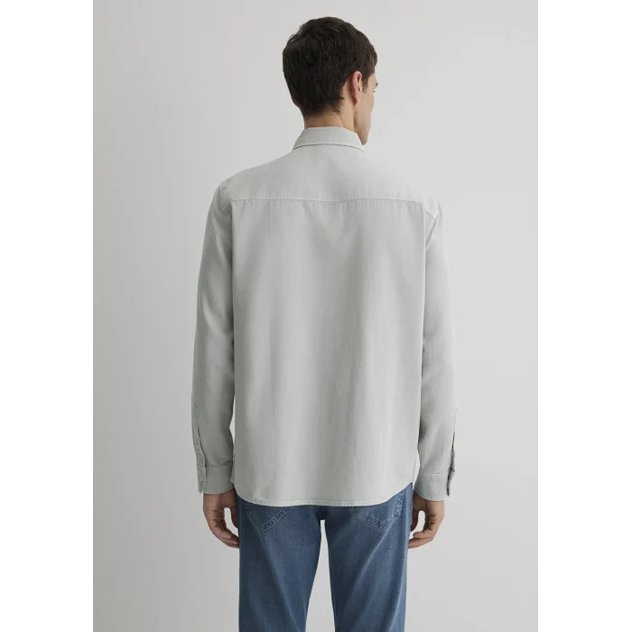 Mavi 0211482-70148 Keten Karışımlı Gri Tencel Gömlek