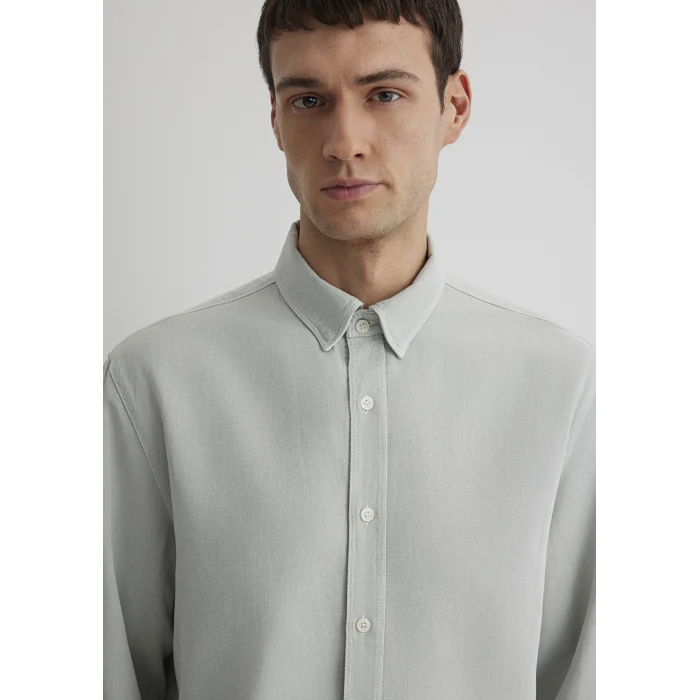 Mavi 0211482-70148 Keten Karışımlı Gri Tencel Gömlek