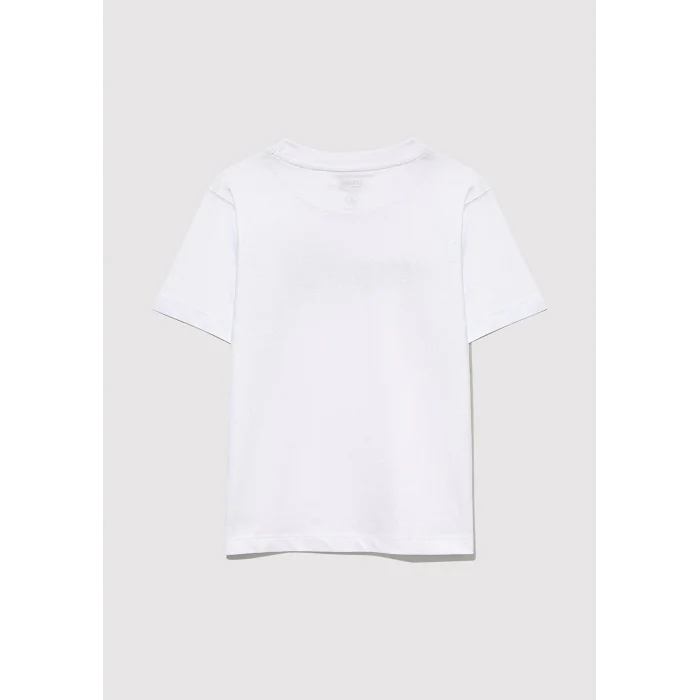 Mavi 6610286-620 Mavi Logo Baskılı Beyaz Tişört