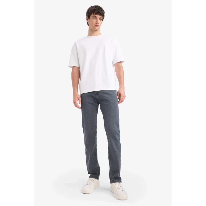 Defacto E7266 Gri Sergio Regular Fit Normal Kalıp Normal Bel Boru Paça Jean Pantolon