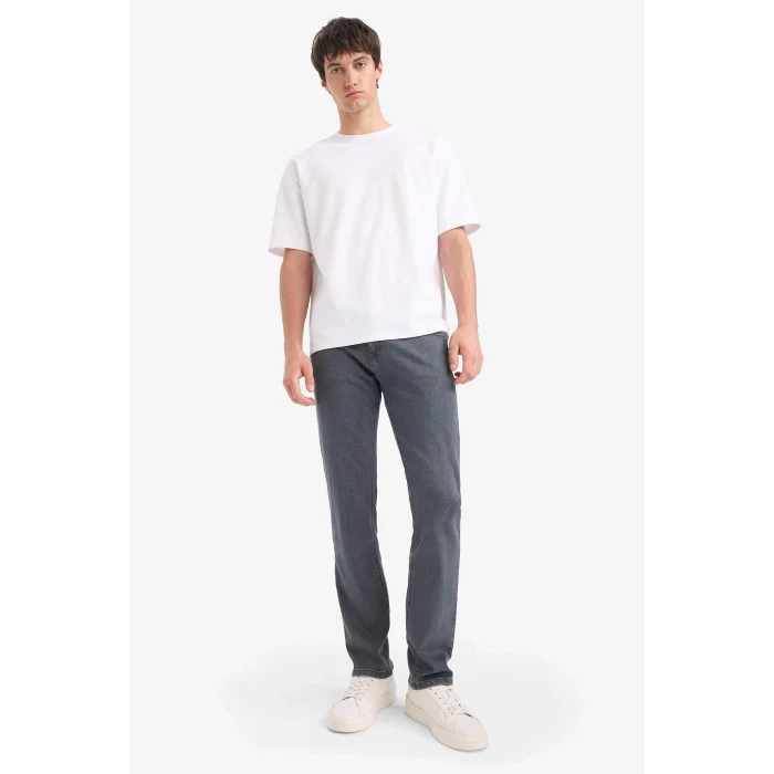 Defacto E7266 Gri Sergio Regular Fit Normal Kalıp Normal Bel Boru Paça Jean Pantolon