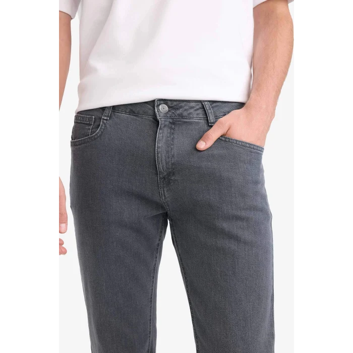Defacto E7266 Gri Sergio Regular Fit Normal Kalıp Normal Bel Boru Paça Jean Pantolon