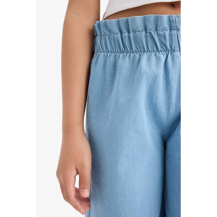 Defacto E6689 Mavi Kız Çocuk Wide Leg Jean Pantolon