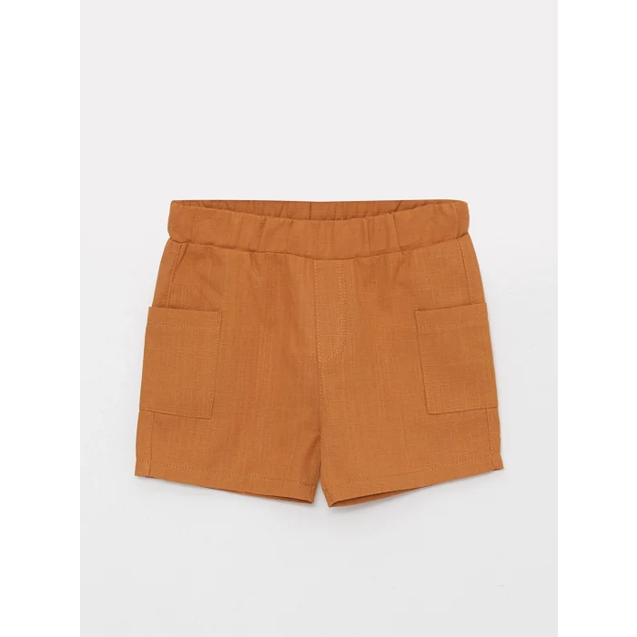 LCW baby Sari Bisiklet Kısa Kısa Kollu Baskılı Erkek Bebek Tişört ve Şort 2li Takım