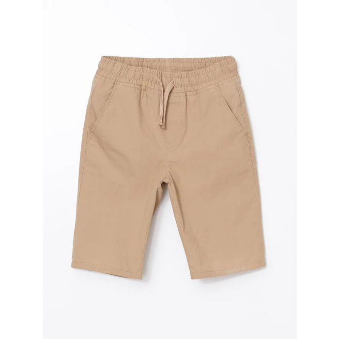 LCW Kids Bej Beli Lastikli Erkek Çocuk Bermuda