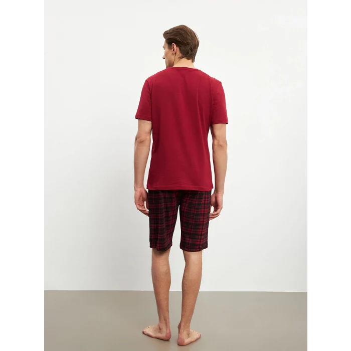 LC WAIKIKI Kirmizi Standart Kalıp Erkek Şortlu Pijama Takımı