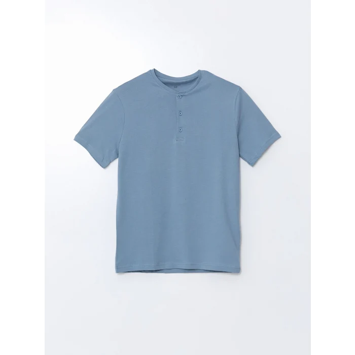 LC WAIKIKI Mavi Standart Kalıp Erkek Şortlu Pijama Takımı