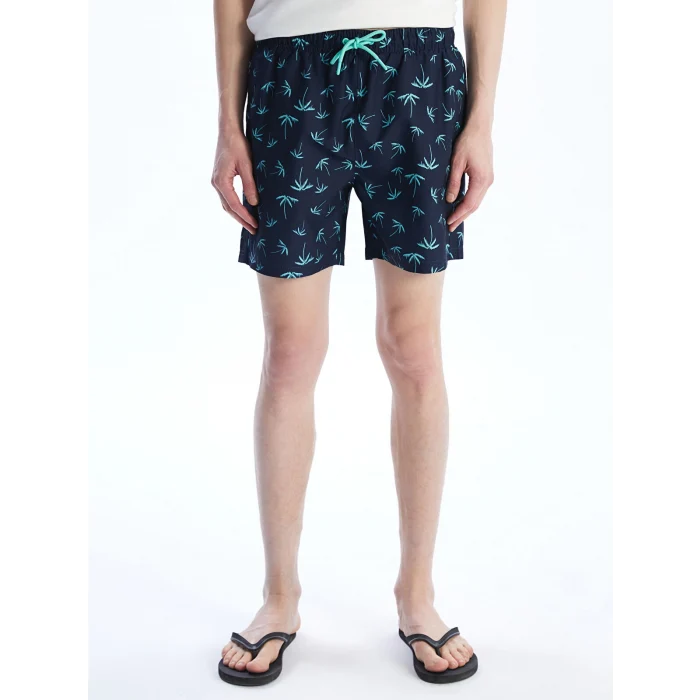 XSIDE Lacivert Kısa Boy Desenli Erkek Deniz Şortu