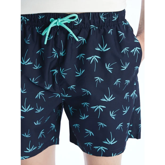 XSIDE Lacivert Kısa Boy Desenli Erkek Deniz Şortu