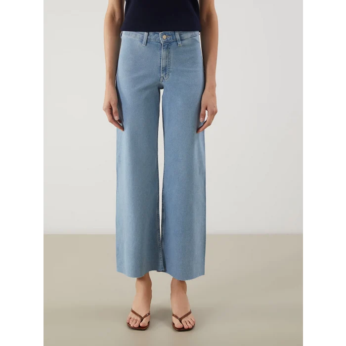 LCW Jeans Indigo Wideleg Kadın Jean Pantolon