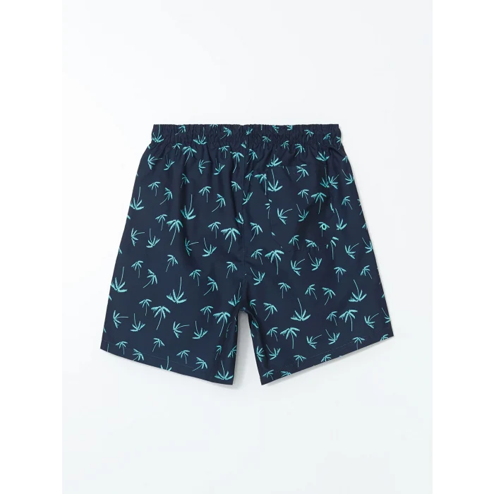 XSIDE Lacivert Kısa Boy Desenli Erkek Deniz Şortu