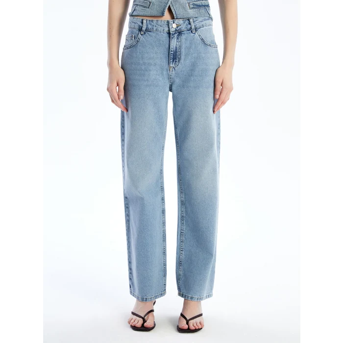 LCW Jeans Indigo Wideleg Kadın Jean Pantolon