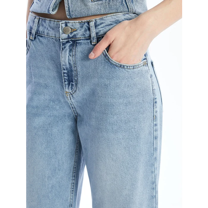 LCW Jeans Indigo Wideleg Kadın Jean Pantolon