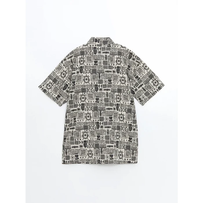 LCW Kids Bej Kısa Kollu Erkek Çocuk Gömlek