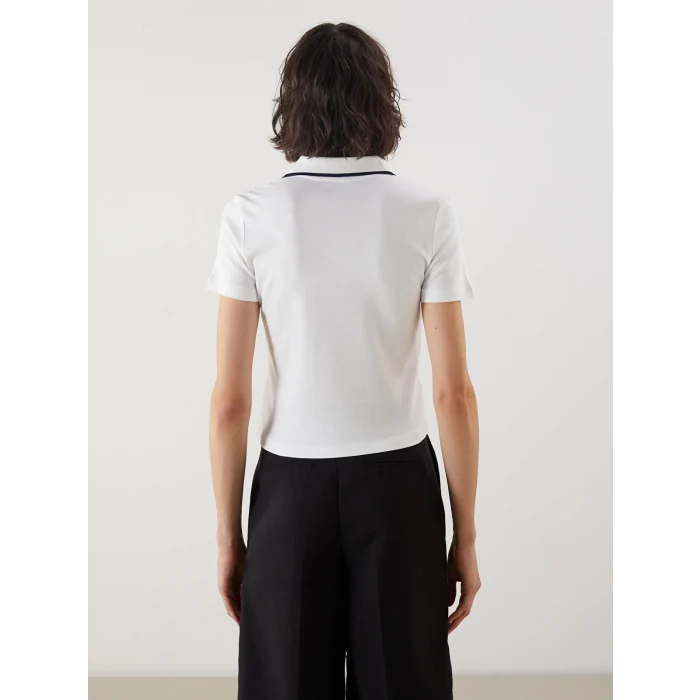 LCW Vision Ekru Polo Yaka Kadın Tişört