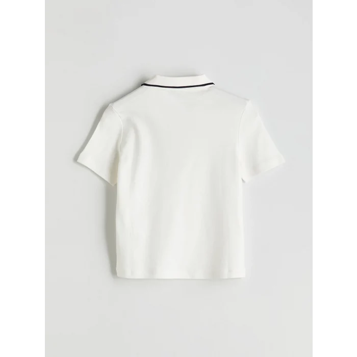 LCW Vision Ekru Polo Yaka Kadın Tişört