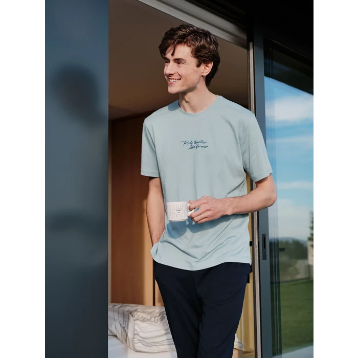 LC WAIKIKI Lacivert Standart Kalıp Erkek Pijama Takımı