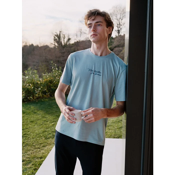 LC WAIKIKI Lacivert Standart Kalıp Erkek Pijama Takımı