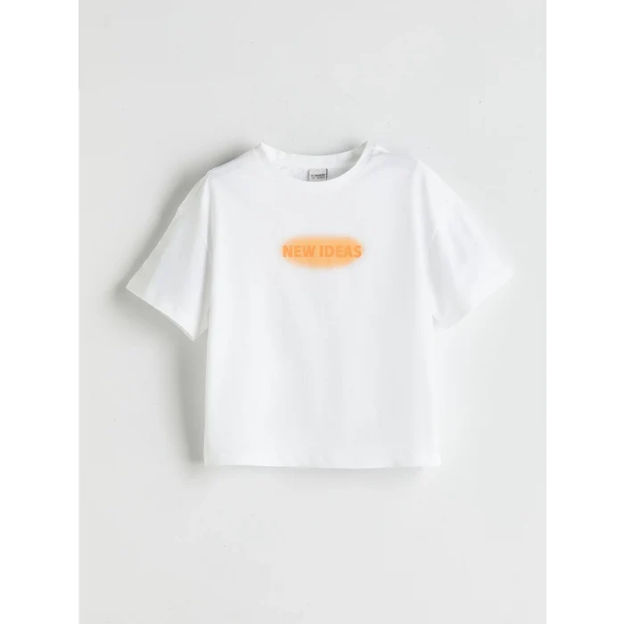 LCW Kids Beyaz Bisiklet Yaka Kız Çocuk Tişört 2li