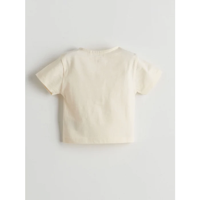 LCW baby Ekru Basic Erkek Bebek Tişört ve Şort 2li