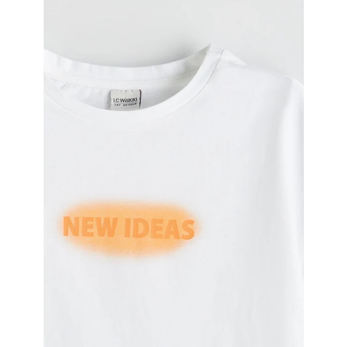 LCW Kids Beyaz Bisiklet Yaka Kız Çocuk Tişört 2li