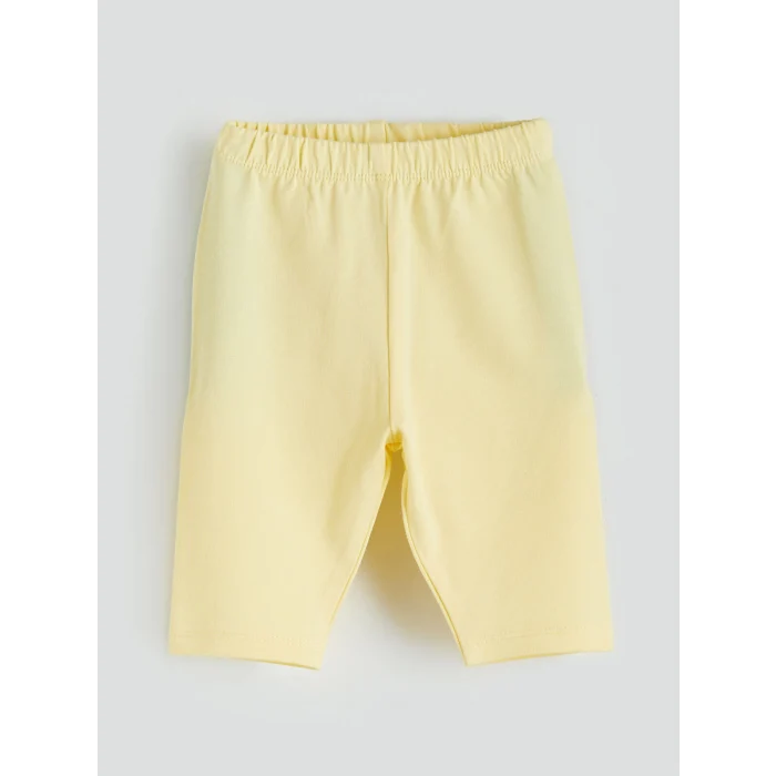 LCW baby Ekru Çiçekli Kız Bebek Bluz ve Tayt 2li