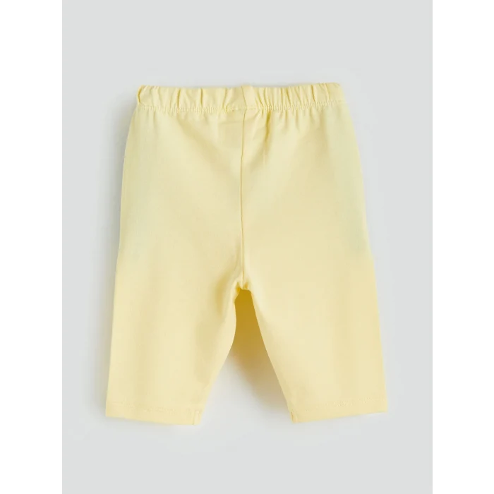 LCW baby Ekru Çiçekli Kız Bebek Bluz ve Tayt 2li