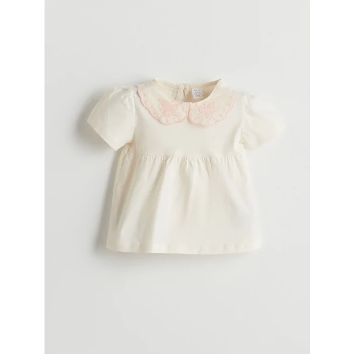 LCW baby Bej Pamuklu Kız Bebek Bluz ve Kapri Tayt 2li