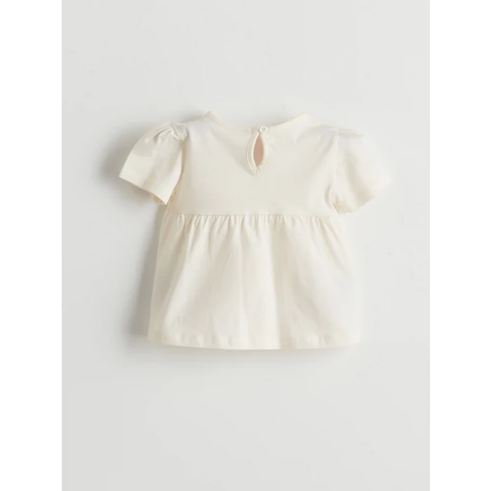 LCW baby Bej Pamuklu Kız Bebek Bluz ve Kapri Tayt 2li