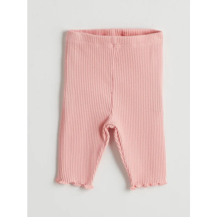 LCW baby Bej Pamuklu Kız Bebek Bluz ve Kapri Tayt 2li