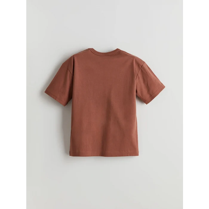 LCW Kids Kahverengi Bisiklet Yaka Erkek Çocuk Tişört ve Şort