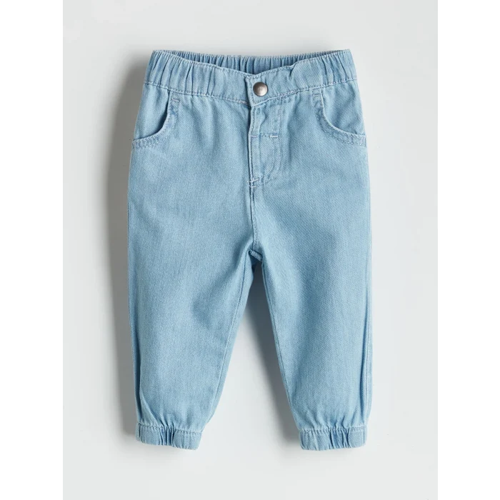 LCW baby Ekru Nakışlı Erkek Bebek Tişört ve Pantolon 2li