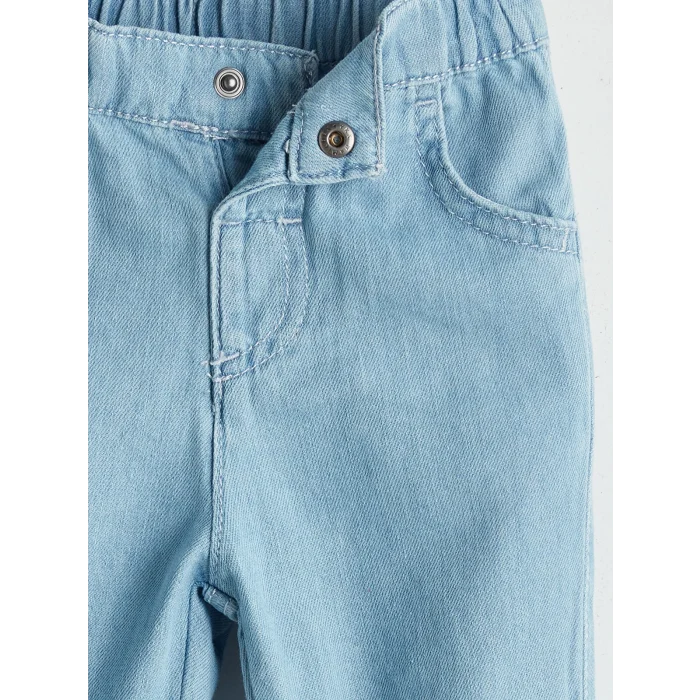 LCW baby Ekru Nakışlı Erkek Bebek Tişört ve Pantolon 2li