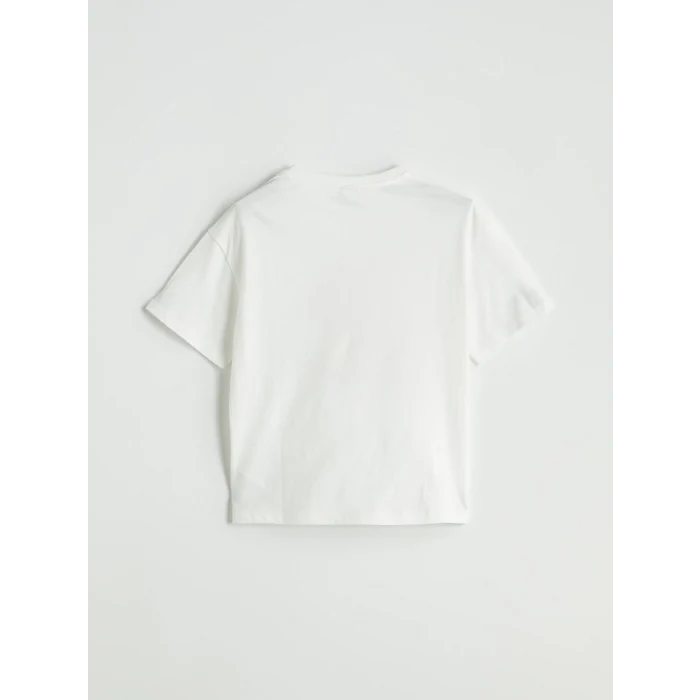 LCW Kids Ekru Bisiklet Yaka Kız Çocuk Tişört ve Tayt