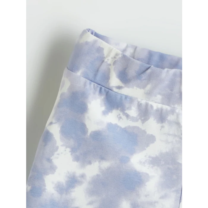 LCW Kids Ekru Bisiklet Yaka Kız Çocuk Tişört ve Tayt