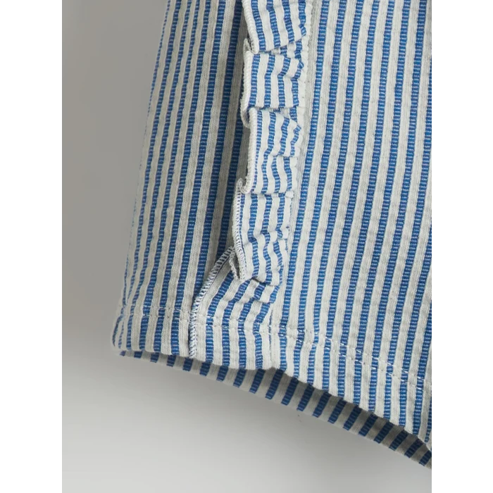 LCW baby Mavi Çizgili Kız Bebek Bluz ve Tayt 2li