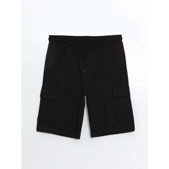 XSIDE Siyah Slim Fit Erkek Kargo Şort