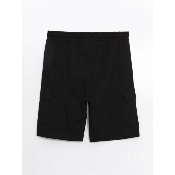 XSIDE Siyah Slim Fit Erkek Kargo Şort