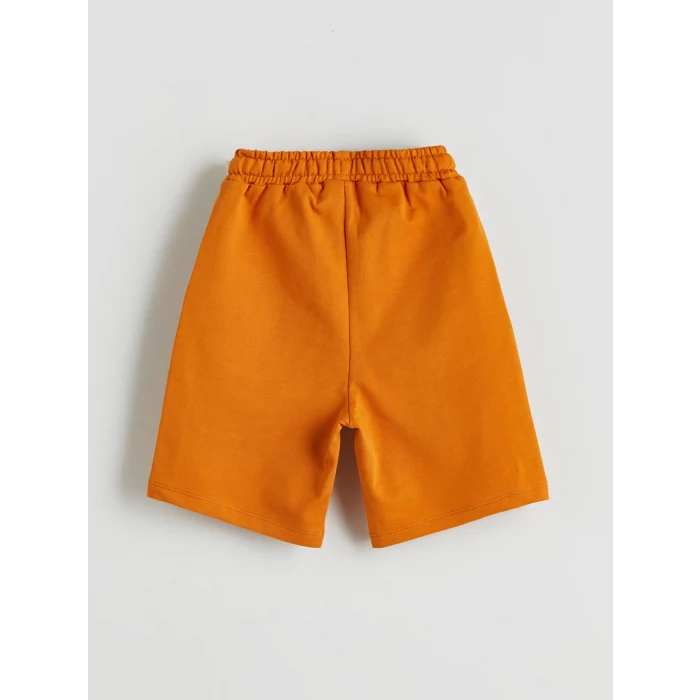 LCW Kids Ekru Dinozor Baskılı Erkek Çocuk Tişört ve Şort 2li