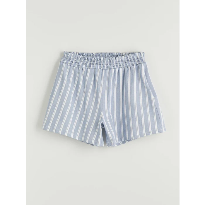 LCW Kids Ekru Bisiklet Yaka İtalya Baskılı Kız Çocuk Tişört ve Şort