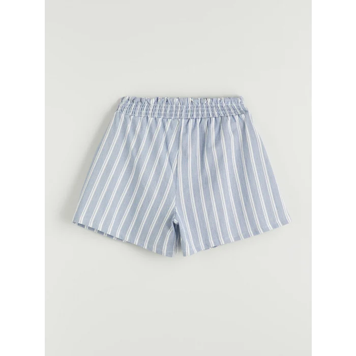 LCW Kids Ekru Bisiklet Yaka İtalya Baskılı Kız Çocuk Tişört ve Şort