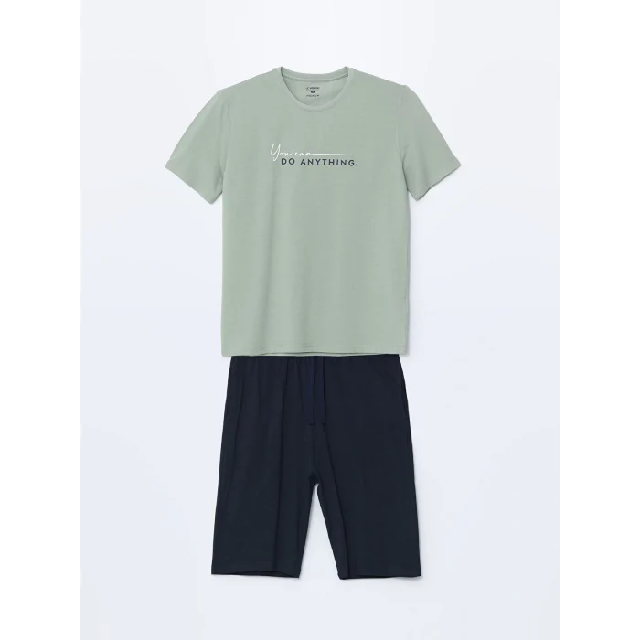 LC WAIKIKI Lacivert Standart Kalıp Erkek Şortlu Pijama Takımı