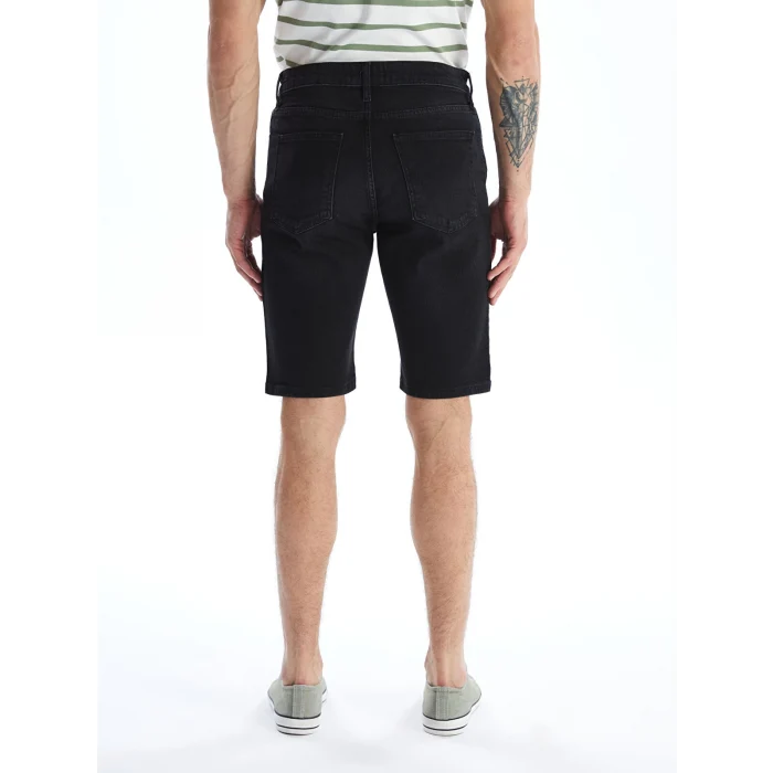 LCW Jeans Siyah Standart Kalıp Erkek Jean Şort