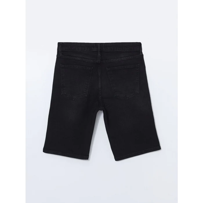 LCW Jeans Siyah Standart Kalıp Erkek Jean Şort