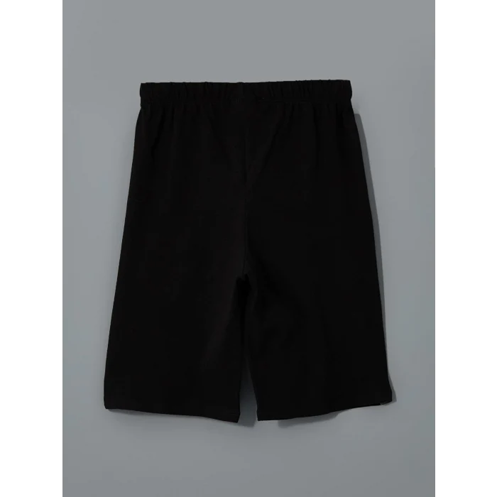 LCW Kids Beyaz Bisiklet Yaka Erkek Çocuk Şortlu Pijama Takımı