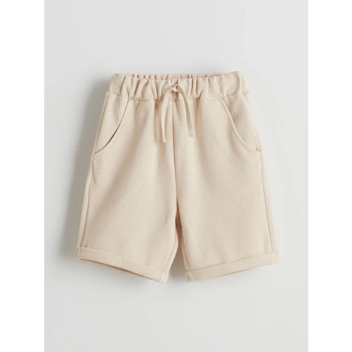 LCW Kids Kahverengi Baskılı Pamuklu Erkek Çocuk Tişört ve Şort 2li