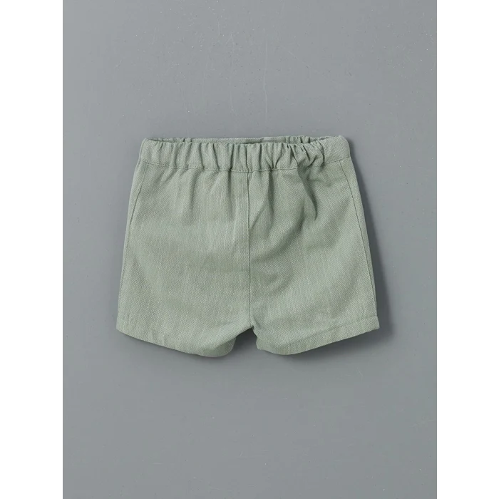 LCW baby Ekru Basic Erkek Bebek Gömlek ve Şort 2li