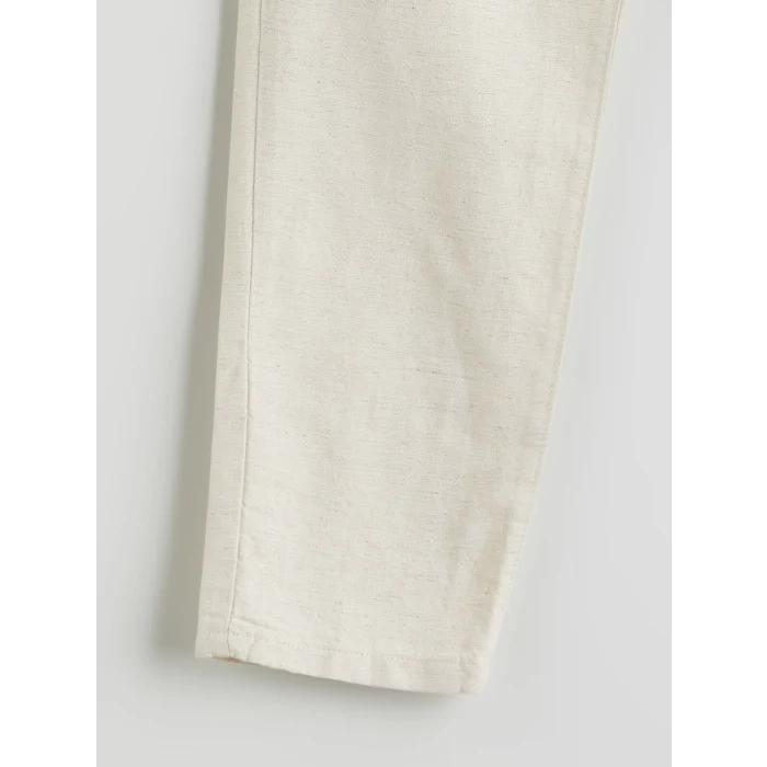 LCW Kids Ekru Keten Karışımlı Erkek Çocuk Pantolon